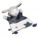 Doudou mouchoir mouton bleu merlin  blanc Sauthon Baby Deco    400580